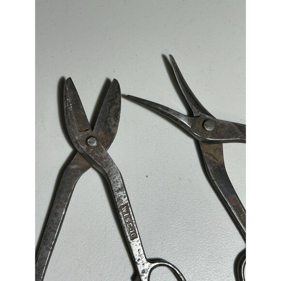 Vintage WISS A-12 Sheers  12” Inch Forged Shears & Lakeside Tin Snips Tools - Picture 8 of 8